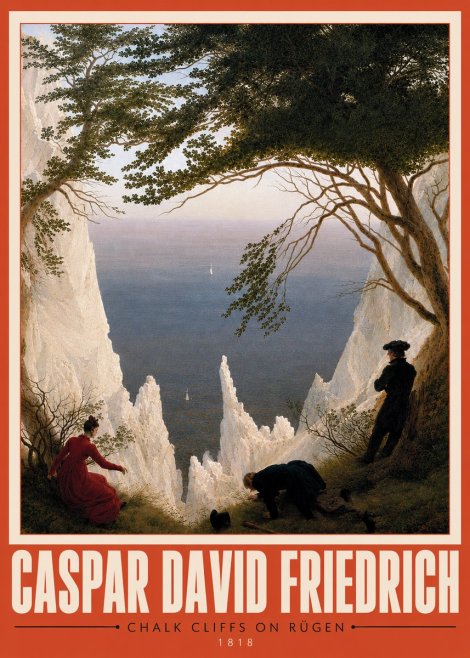 Caspar David Friedrich Chalk Cliffs on Rügen No4 - Poszter