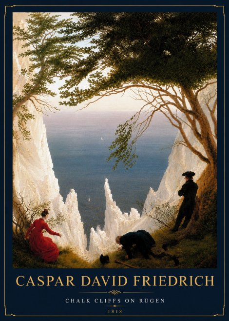 Caspar David Friedrich Chalk Cliffs on Rügen No6 - Poszter