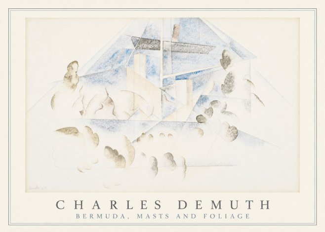 Charles Demuth Bermuda, Masts and Foliage No3 - Poszter
