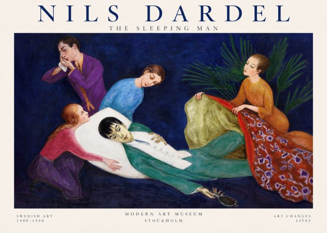 Nils Dardel The Sleeping Man No1 - Poszter