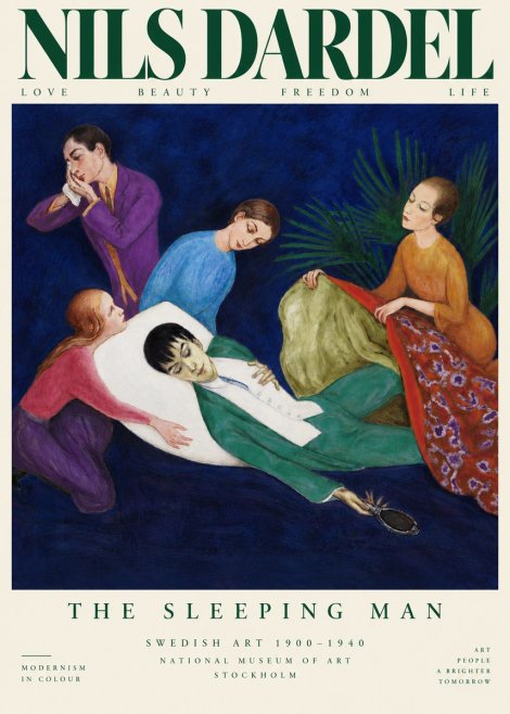 Nils Dardel The Sleeping Man No5 - Poszter