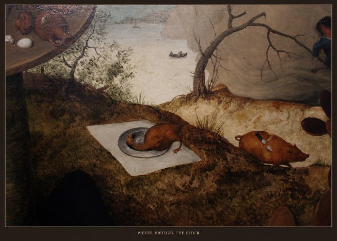 Pieter Bruegel The Pig Is Stabbed No5 - Poszter