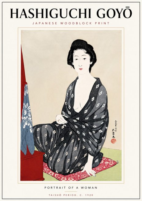 Hashiguchi Goyō Portrait of a Woman No6 - Poszter