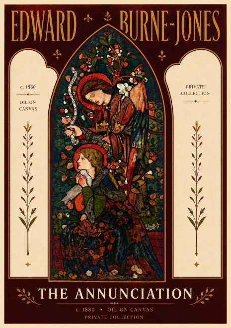 Edward Burne-Jones The Annunciation I No6 - Poszter