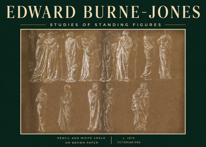 Edward Burne-Jones Studies of Standing Figures No3 - Poszter