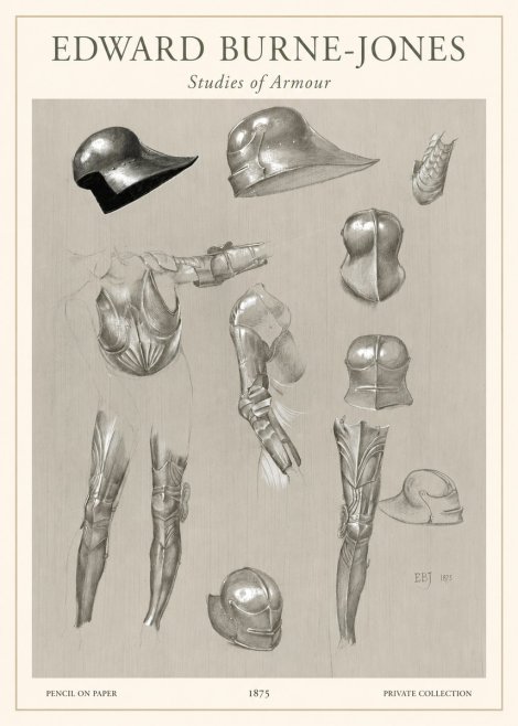 Edward Burne-Jones Studies of Armour No1 - Poszter