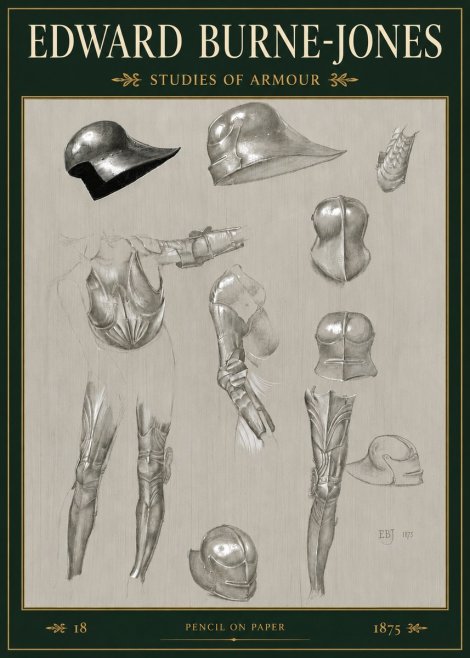 Edward Burne-Jones Studies of Armour No3 - Poszter