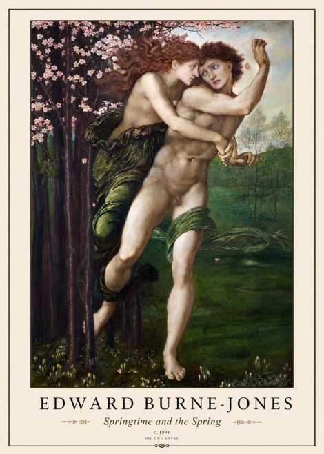 Edward Burne-Jones Springtime and the Spring No1 - Poszter