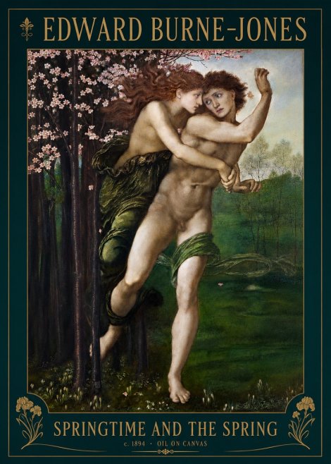 Edward Burne-Jones Springtime and the Spring No2 - Poszter