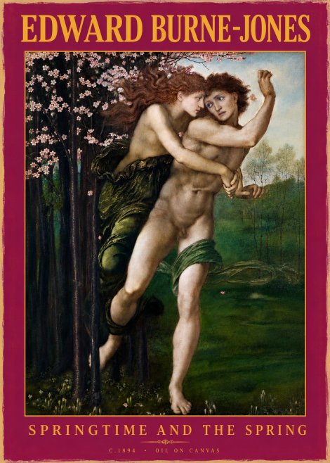 Edward Burne-Jones Springtime and the Spring No3 - Poszter