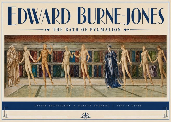 Edward Burne-Jones The Bath of Pygmalion No5 - Poszter