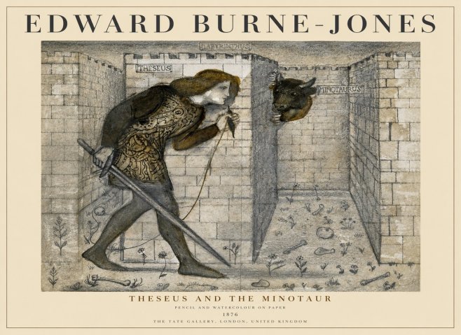 Edward Burne-Jones Theseus and the Minotaur No1 - Poszter