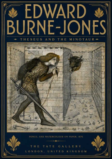Edward Burne-Jones Theseus and the Minotaur No5 - Poszter