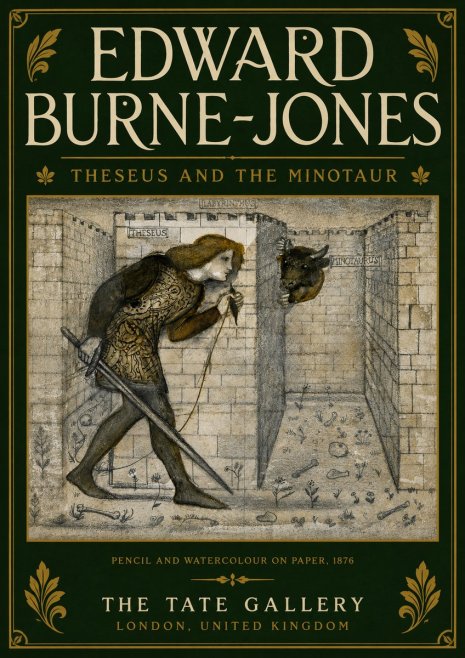 Edward Burne-Jones Theseus and the Minotaur No6 - Poszter