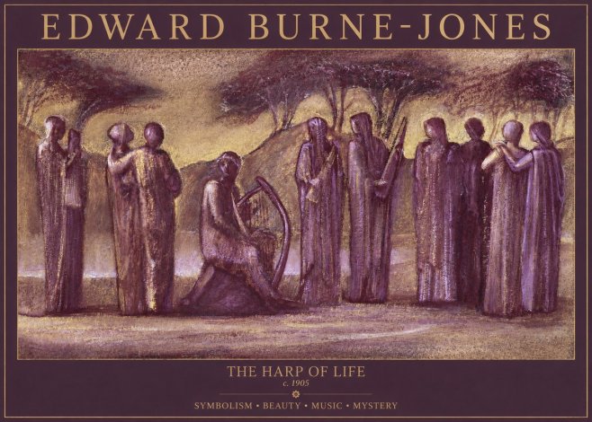 Edward Burne-Jones The Harp of Life No1 - Poszter