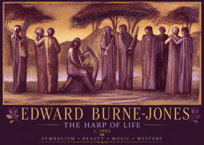 Edward Burne-Jones The Harp of Life No2 - Poszter
