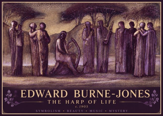 Edward Burne-Jones The Harp of Life No4 - Poszter