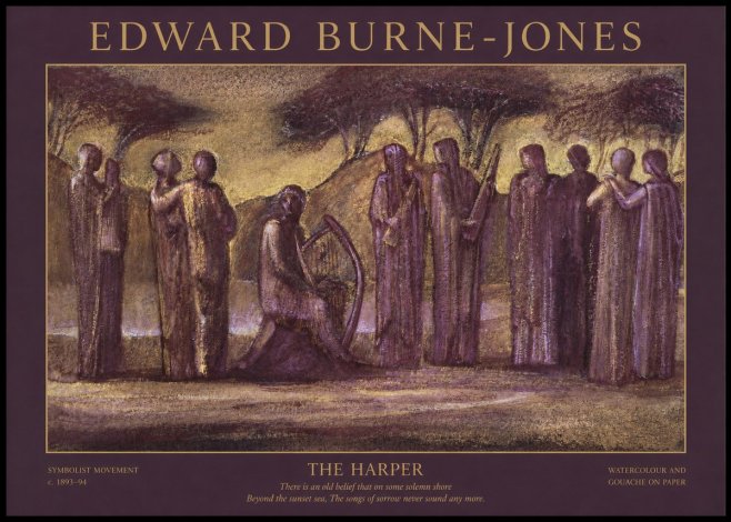 Edward Burne-Jones The Harp of Life No5 - Poszter
