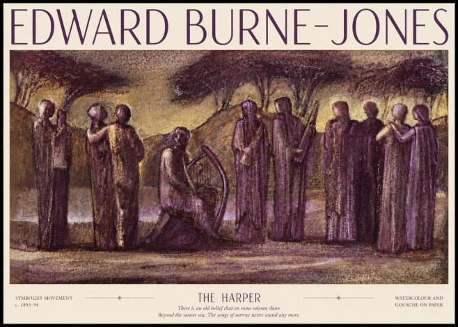 Edward Burne-Jones The Harp of Life No6 - Poszter