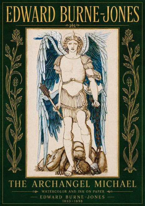 Edward Burne-Jones The Archangel Michael No4 - Poszter
