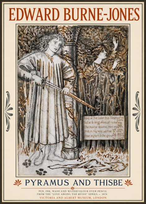 Edward Burne-Jones Pyramus and Thisbe No3 - Poszter