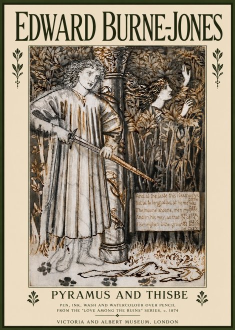 Edward Burne-Jones Pyramus and Thisbe No5 - Poszter