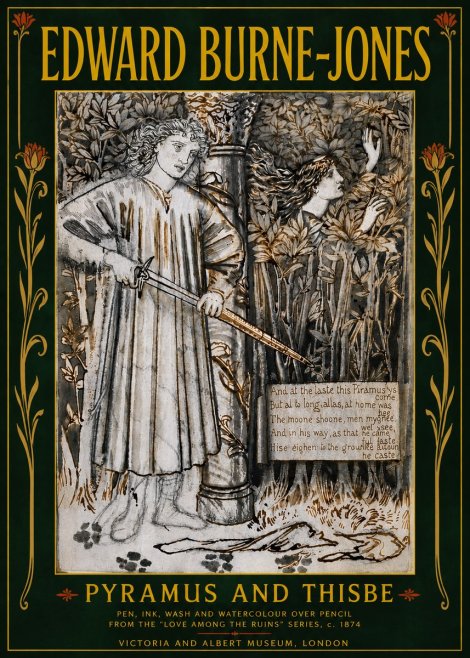 Edward Burne-Jones Pyramus and Thisbe No6 - Poszter