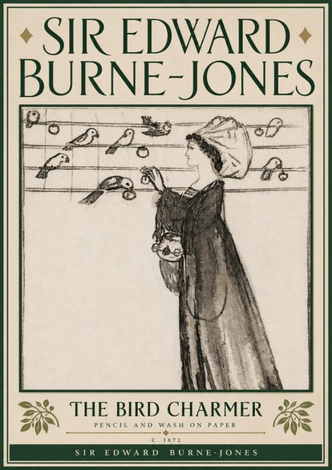 Edward Burne-Jones The Bird Charmer No6 - Poszter