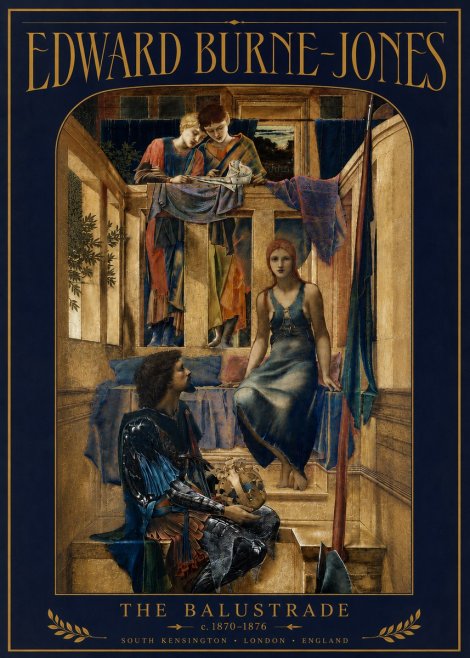 Edward Burne-Jones The Balustrade No4 - Poszter
