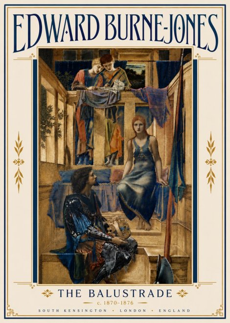 Edward Burne-Jones The Balustrade No6 - Poszter