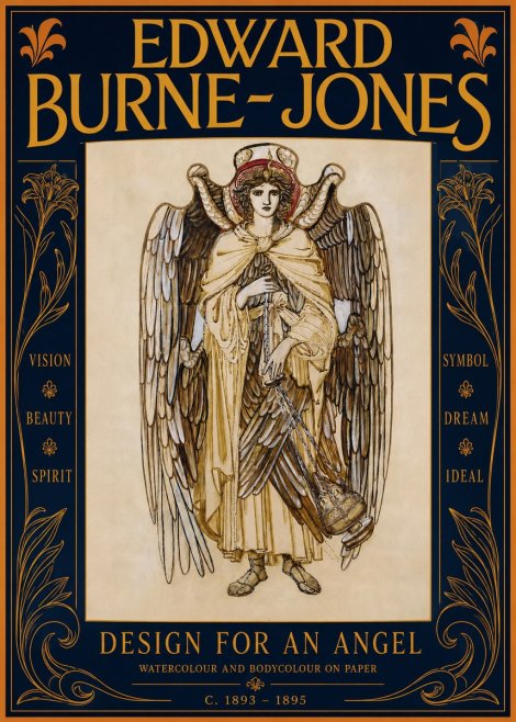 Edward Burne-Jones Design for an Angel No4 - Poszter