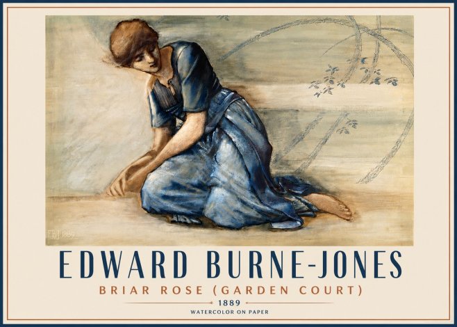 Edward Burne-Jones Briar Rose (Garden Court) No4 - Poszter