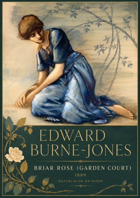 Edward Burne-Jones Briar Rose (Garden Court) No5 - Poszter