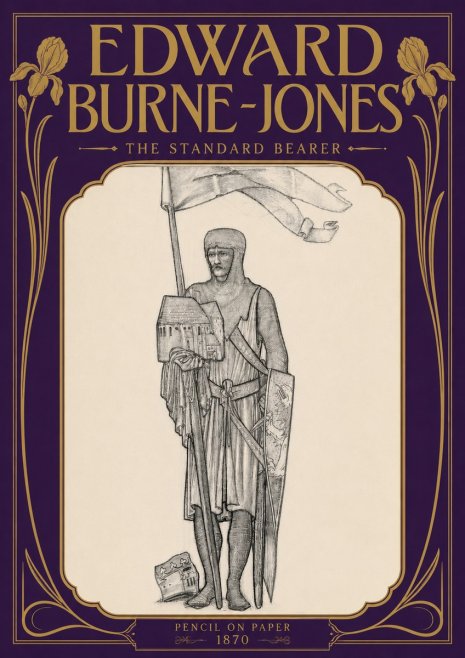Edward Burne-Jones The Standard Bearer No5 - Poszter