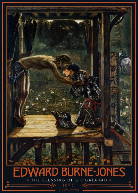 Edward Burne-Jones The Blessing of Sir Galahad No2 - Poszter