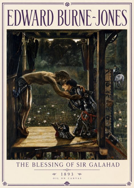 Edward Burne-Jones The Blessing of Sir Galahad No6 - Poszter