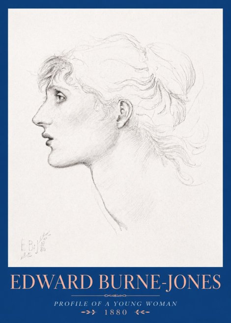 Edward Burne-Jones Profile of a Young Woman No2 - Poszter