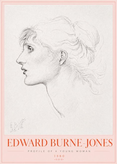 Edward Burne-Jones Profile of a Young Woman No3 - Poszter