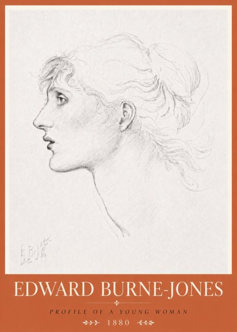 Edward Burne-Jones Profile of a Young Woman No6 - Poszter