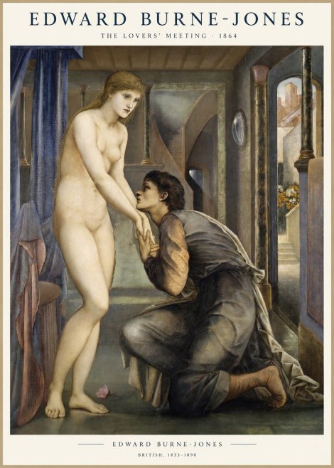 Edward Burne-Jones The Lovers' Meeting No1 - Poszter