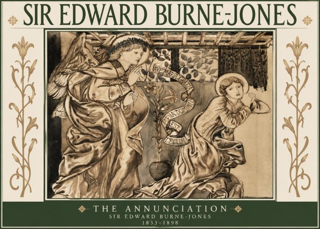 Edward Burne-Jones The Annunciation II No3 - Poszter