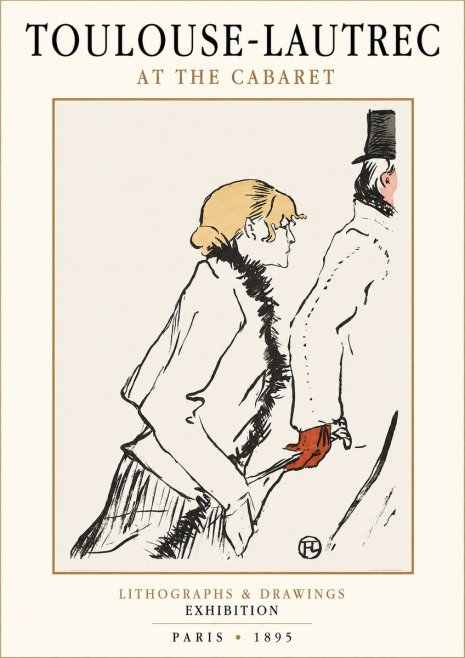 Toulouse-Lautrec At the Cabaret No1 - Poszter