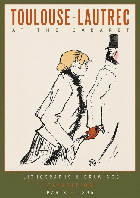 Toulouse-Lautrec At the Cabaret No2 - Poszter