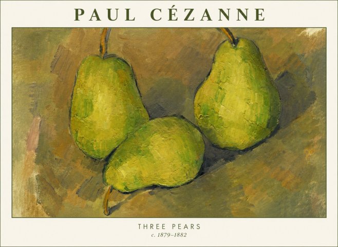 Paul Cézanne Three Pears No1 - Poszter