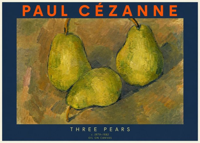 Paul Cézanne Three Pears No2 - Poszter