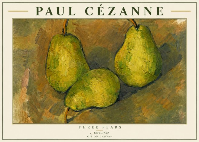 Paul Cézanne Three Pears No3 - Poszter