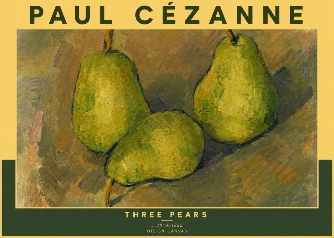 Paul Cézanne Three Pears No4 - Poszter