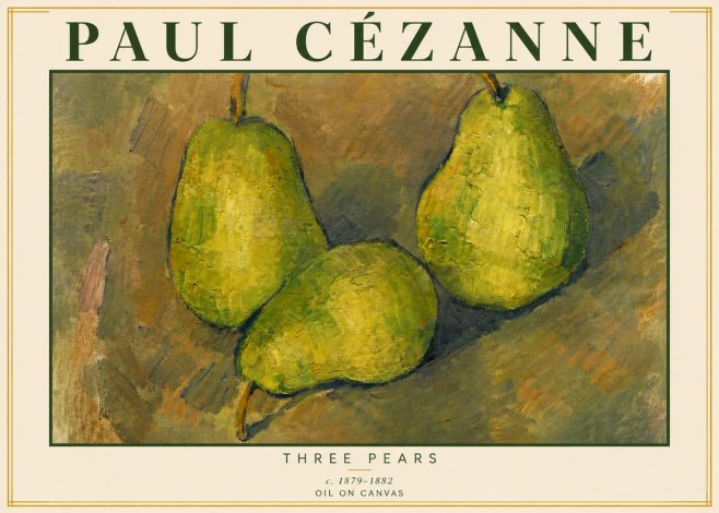 Paul Cézanne Three Pears No6 - Poszter