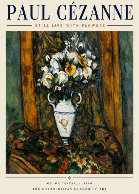 Paul Cézanne Still Life with Flowers No5 - Poszter
