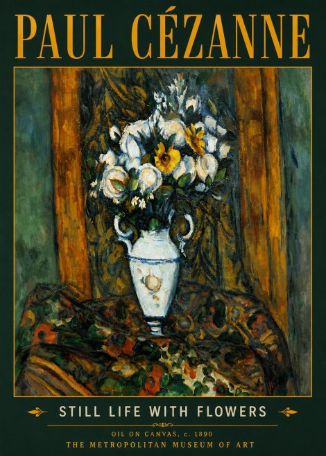Paul Cézanne Still Life with Flowers No6 - Poszter
